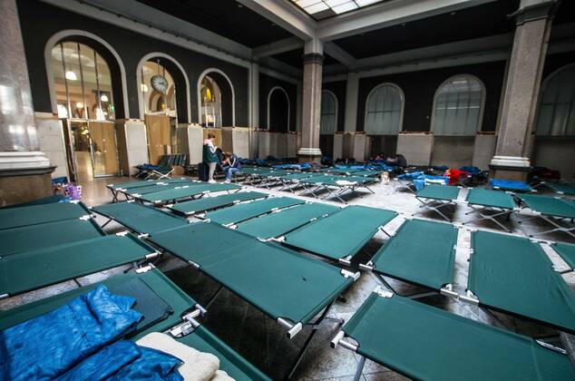 March 4, 2022, Munich, Bavaria, Germany: With officially one million externally displaced and many more in Ukraine internally displaced, the European Union has relaxed entry and travel requirements in order to distribute those fleeing the war. The city of Munich, Germany was one of the major destinations for the 2015 refugee crisis and due to this Caritas and the Bahnhofsmission have mobilized to give the refugees information and a short-term place to stay. Currently, many refugees are from Kharkiv and they detail the horrors they say before fleeing their homes. Munich Germany - ZUMAb160 20220304_zbp_b160_028 Copyright: xSachellexBabbarx