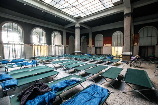 March 4, 2022, Munich, Bavaria, Germany: With officially one million externally displaced and many more in Ukraine internally displaced, the European Union has relaxed entry and travel requirements in order to distribute those fleeing the war. The city of Munich, Germany was one of the major destinations for the 2015 refugee crisis and due to this Caritas and the Bahnhofsmission have mobilized to give the refugees information and a short-term place to stay. Currently, many refugees are from Kharkiv and they detail the horrors they say before fleeing their homes. Munich Germany - ZUMAb160 20220304_zbp_b160_008 Copyright: xSachellexBabbarx