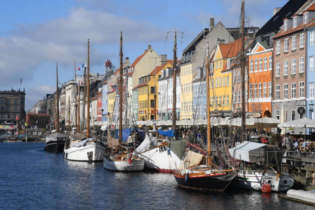 Copenhagen Denmark.06..March 2022 .Torits enjoy sun shine weather boat cruising enjoy food and drinks at cafe adn bars and restaurant on Nyhavn canal in danish capital. (Photo..Francis Dean Dean Pictures)
