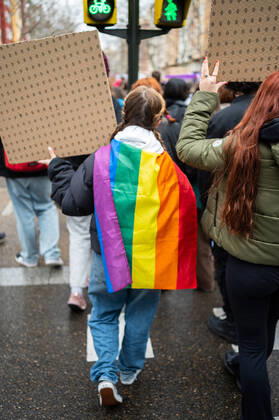 IMAGO Creative: Pride Month 2022, Engagement der Jugendlichen Hundreds of women gather in the streets of Zaragoza to celebrate to celebrate March 8, International Women s Day, Spain Zaragoza Spain Copyright: xNanoxCalvox NN-8M-InternationalWomensDay-16