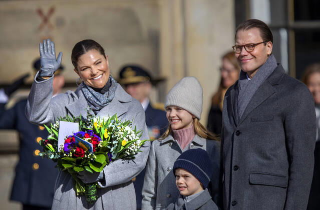 Bilder des Jahres 2022, Entertainment 03 März Entertainment Themen der Woche KW10 Entertainment Bilder des Tages 12-03-2022 Sweden Princess Victoria and Prince Daniel and Princess Estelle and Prince Oscar during the celebrations for the crownprincess her nameday at the innercourt of the Royal Palace in Stockholm. Â  Copyright: xPPEx