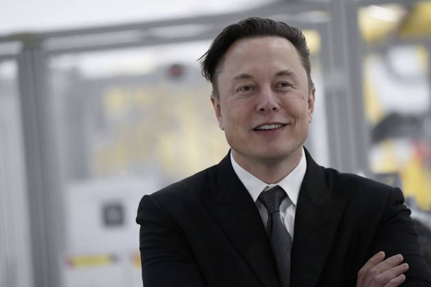 Tesla Delivery Day - Eroeffnung der Tesla-Gigafactory in Gruenheide in der Naehe von Berlin Aktuell, 22.03.2022, Gruenheide, Elon Musk Tesla-Chef im Portrait beim Tesla Delivery Day zur Eroeffnung und offiziellem Produktionsstart der Tesla Fabrik, der neuen Gigafactory des Elektroautobauers in Europas groesste E-Autofabrik Gruenheide in der Naehe von Berlin Gruenheide Brandenburg Deutschland