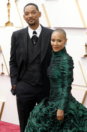 Bilder des Jahres 2022, Entertainment 03 März Entertainment Themen der Woche KW12 Entertainment Bilder des Tages Will Smith mit Ehefrau Jada Pinkett Smith bei der Oscar Verleihung 2022 94th Annual Academy Awards im Dolby Theatre im Hollywood & Highland Center. Los Angeles, 27.03.2022