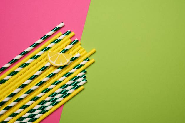 paper multicolored cocktail tubes on pink green background, rejection of plastic, zero waste, model released, , property released, , 33532888.jpg, paper, set, design, utensil, recycling, many, disposable, multicolored, beverage, holiday, bright, party, tube, celebration, drink, straw, bar, pink, striped, collection, colorful, cocktail, yellow, biodegradable, flat, overhead, green, closeup, multicolor, line, lemonade, waste, zero, drinking