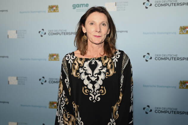 Odile Limpach bei der Verleihung des Deutschen Computerspielpreises 2022 in der TonHalle. München, 31.03.2022