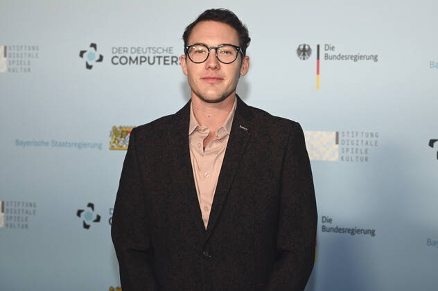 Brix Schaumburg bei der Verleihung des Deutschen Computerspielpreises 2022 in der TonHalle. München, 31.03.2022