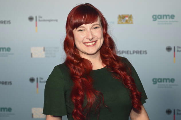 Kathrin Radtke bei der Verleihung des Deutschen Computerspielpreises 2022 in der TonHalle. München, 31.03.2022
