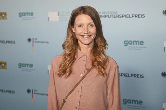 Jana Forkel bei der Verleihung des Deutschen Computerspielpreises 2022 in der TonHalle. München, 31.03.2022