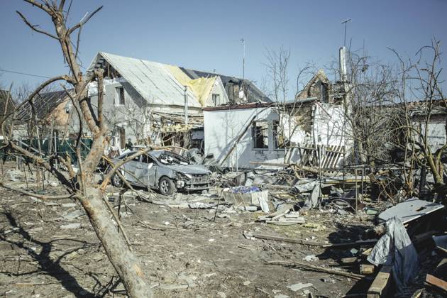 Ruinen des Wohnviertels Bohunia, es wurde in der Nacht von 1. auf 2. März durch einen russischen Raketenangriff zerstört, Schytomir, Ukraine, Europa Copyright: imageBROKER FlorianxBachmeier iblfba08195443.jpg