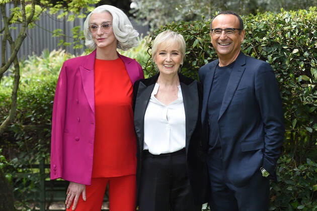 Photocall of the nominations to the prize David di Donatello 2022 Drusilla Foer Piera Detassis and Carlo Conti during the photocall of the nominations to the prize David di Donatello 2022. Rome (Italy), April 04th, 2022 Imago-Images Emmefoto Copyright: xImago-Images Emmefotox