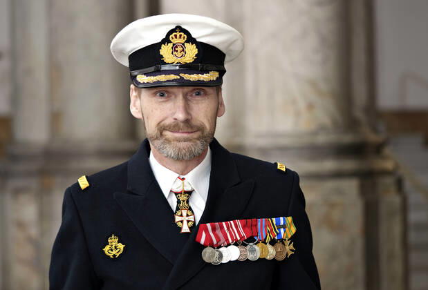 Kommandoer Anders Friis, Rungsted Kyst , takkede for Kommandoerkorset ved den Offentlige audiens paa Christiansborg Slot, mandag den 4. april 2022 , Copenhagen Copyright: KeldxNavntoft KeldxNavntoftx COP10552 spdk20220404-145340-L