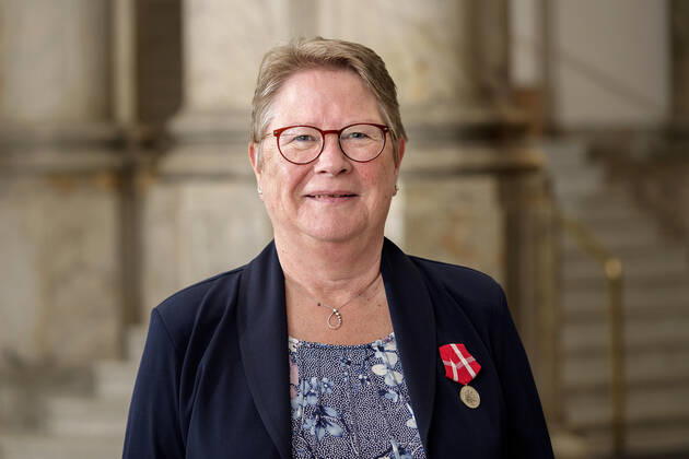 Fhv. kunderaadgiver i Danske Andelskassers Bank A S Jannie Annette Hermann, Karup, takkede for Beloenningsmedaljen ved den Offentlige audiens paa Christiansborg Slot, mandag den 4. april 2022 , Copenhagen Copyright: KeldxNavntoft KeldxNavntoftx COP10552 spdk20220404-145511-L