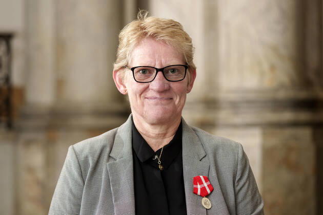 Site Planner hos Arla Foods amba, Esbjerg Mejeri Loa Bente Nielsen, Esbjerg, .takkede for Beloenningsmedaljen ved den Offentlige audiens paa Christiansborg Slot, mandag den 4. april 2022 , Copenhagen Copyright: KeldxNavntoft KeldxNavntoftx COP10552 spdk20220404-145526-L