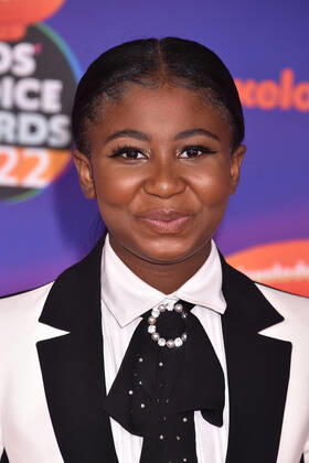 SANTA MONICA, CA - APRIL 9: Celina Smith at the 2022 Nickelodeon Kids Choice Awards at the Barker Hangar in Santa Monica, California on April 9, 2022. Copyright: xJeffreyxMayer JTMPhotosx