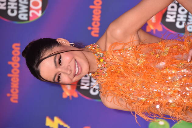 SANTA MONICA, CA - APRIL 9: Miranda Cosgrove at the 2022 Nickelodeon Kids Choice Awards at the Barker Hangar in Santa Monica, California on April 9, 2022. Copyright: xJeffreyxMayer JTMPhotosx