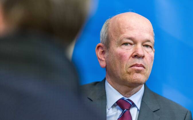 April 11, 2022, Munich, Bavaria, Germany: BURKHARD KOERNER (Burkhard Ko¶rner) Praesident of the Bavarian Verfassungsschutz. The Bavarian Verfassungsschutz (Secret Service, Office for the Protection of the Constitution) released the 2021 report detailing threats to the state of Bavaria and the country. Over the past years, conspiracy theorists, new age and wellness extremists, right-extremists, and various enemies of democracy have taken a leading role against the German state and society, with imagery such as the August 2020 storming of the Reichstag and May 2020 3,000 Corona rebels demonstrating at Marienplatz in Munch associated with it. Numerous participants in that storming come from the Bavarian scene and are radicalizing at increa - ZUMAb160 20220411_zbp_b160_038 Copyright: xSachellexBabbarx