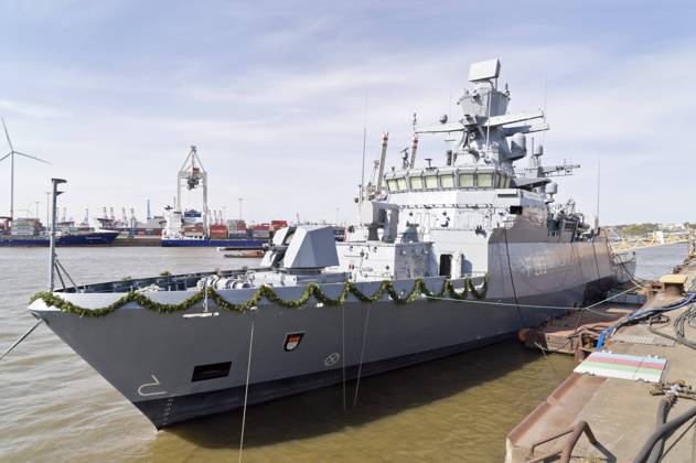 Bilder des Jahres 2022, News 04 April News Themen der Woche KW16 Hamburg, Taufe der Korvette Köln Taufe der Korvette KoÌˆln F 265 Klasse K130 Braunschweig-Klasse Kriegsschiff der Deutschen Marine 2. Baulos Blohm + Voss Werft ARGE K130 20220421ad736 Hamburg Hamburg Deutschland Germany Copyright: xAchimxDuwentästerx