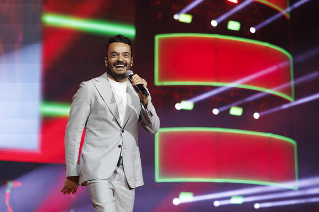 Sänger Giovanni Zarrella bei das große Schlagerfest XXL in der Lanxess-Arena. Köln, 23.04.2022 NRW Deutschland Copyright: xChristophxHardtx