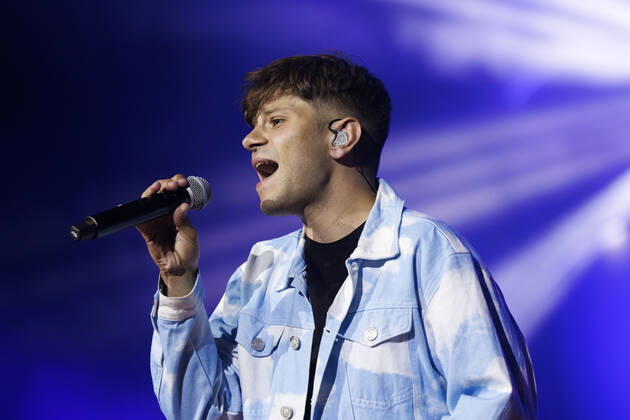 Schlagersänger Julian Reim bei das große Schlagerfest XXL in der Lanxess-Arena. Köln, 23.04.2022 NRW Deutschland Copyright: xChristophxHardtx