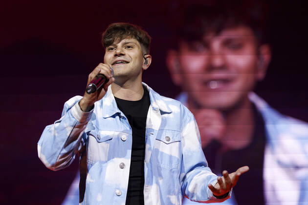 Schlagersänger Julian Reim bei das große Schlagerfest XXL in der Lanxess-Arena. Köln, 23.04.2022 NRW Deutschland Copyright: xChristophxHardtx
