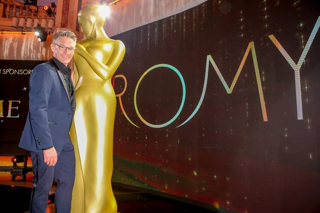 23.04.2022, Wiener Hofburg, ROMY - Film- u. TV-Preis, Gala-Verleihung des Fernseh-Preises von ORF u. KURIER im Bild: Andi Knoll, -Branding, ROMY - Film- u. TV-Preis