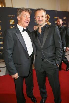 23.04.2022, Wiener Hofburg, ROMY - Film- u. TV-Preis, Gala-Verleihung des Fernseh-Preises von ORF u. KURIER im Bild: Tobias Moretti, Philipp Hochmair, ROMY - Film- u. TV-Preis