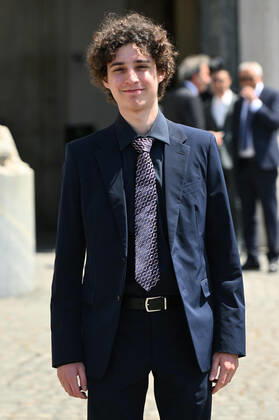 May 2, 2022, ROME: Italian actor Filippo Scotti leaves after the presentation of the David di Donatello Award 2022 at the Quirinale Palace in Rome, Italy, 02 May 2022. The David di Donatello award is a film prize presented annually to honor the best of Italian and foreign motion picture productions.ANSA ETTORE FERRARI ROME  - ZUMAa110 20220502_zaf_a110_042 Copyright: xEttorexFerrarix