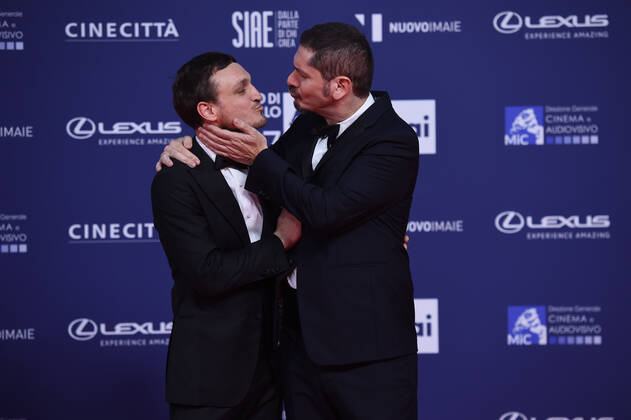 Verleihung des David di Donatello-Preises 2022 in Rom 67th David Di Donatello red carpet Gabriele Mainetti, Franz Rogowski attends the 67th David Di Donatello red carpet on May 03, 2022 in Rome, Italy Massimo Insabato Copyright: xMassimoxInsabatox