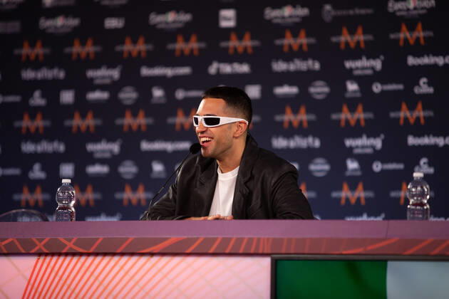 Mahmood (Brividi) Italy during the Eurovision Song Contest 2022, artists press conference, on 05 May 2022, at Pala Alpitour in Turin, Italy. Photo Nderim KACELI