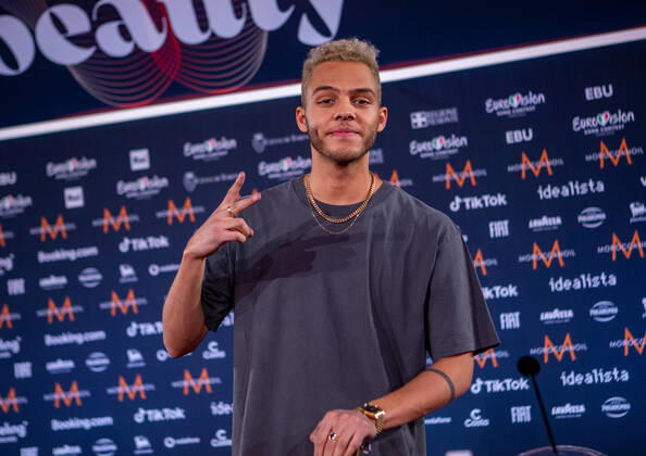 Eurovision Song Contest 2022 Malik Harris (Rockstar) Germany during the Eurovision Song Contest 2022, artists press conference, on 05 May 2022, at Pala Alpitour in Turin, Italy. Turin Italy  Copyright: xNderimxKacelix originalFilename: livemedia-eurovisi220505_npQYN.jpg