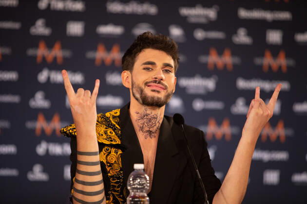 Eurovision Song Contest 2022 Alvan of Alvan &amp; Ahez (Fulenn) France during the Eurovision Song Contest 2022, artists press conference, on 05 May 2022, at Pala Alpitour in Turin, Italy. Turin Italy  Copyright: xNderimxKacelix originalFilename: livemedia-eurovisi220505_npvpD.jpg