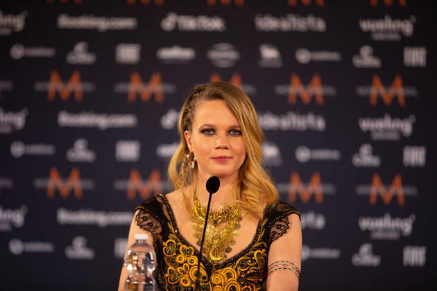 Eurovision Song Contest 2022 Sterenn Diridollou of AHEZ band Alvan &amp; Ahez (Fulenn) France during the Eurovision Song Contest 2022, artists press conference, on 05 May 2022, at Pala Alpitour in Turin, Italy. Turin Italy  Copyright: xNderimxKacelix originalFilename: livemedia-eurovisi220505_npW5P.jpg