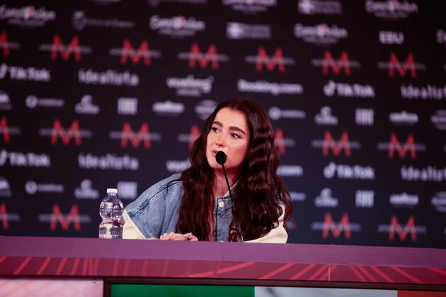 Brooke (That s rich) Ireland during the Eurovision Song Contest 2022, artists press conference, on 05 May 2022, at Pala Alpitour in Turin, Italy. Photo Nderim KACELI