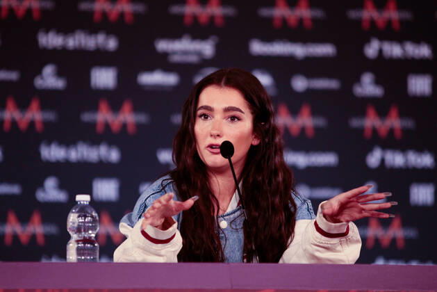 Brooke (That s rich) Ireland during the Eurovision Song Contest 2022, artists press conference, on 05 May 2022, at Pala Alpitour in Turin, Italy. Photo Nderim KACELI
