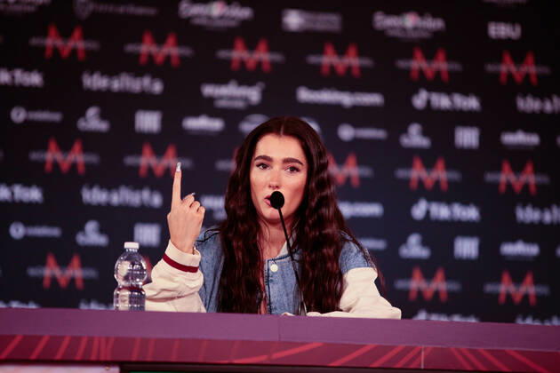 Brooke (That s rich) Ireland during the Eurovision Song Contest 2022, artists press conference, on 05 May 2022, at Pala Alpitour in Turin, Italy. Photo Nderim KACELI