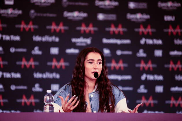 Brooke (That s rich) Ireland during the Eurovision Song Contest 2022, artists press conference, on 05 May 2022, at Pala Alpitour in Turin, Italy. Photo Nderim KACELI