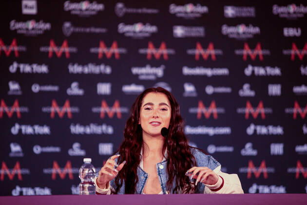 Brooke (That s rich) Ireland during the Eurovision Song Contest 2022, artists press conference, on 05 May 2022, at Pala Alpitour in Turin, Italy. Photo Nderim KACELI