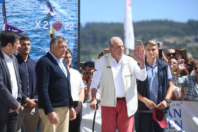 King Juan Carlos I arriving Sanxenxo SportsPort in Sanxenxo on Friday, 20 May 2022 King Juan Carlos I arriving at the port of Sanxenxo 900 Cordon Press Cordon Press  900 CordonxPress