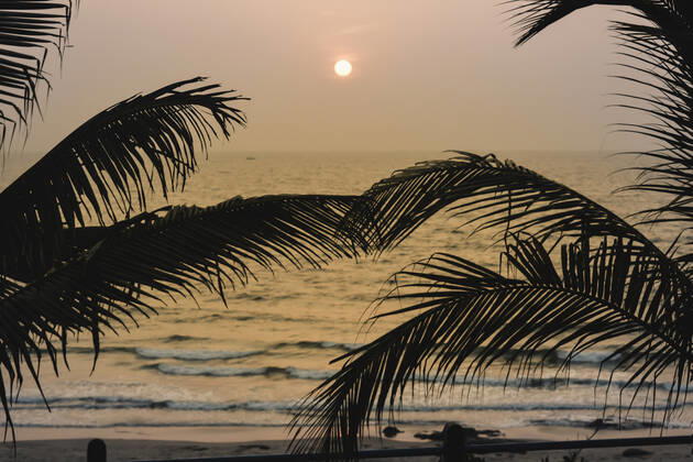Panorama landscape view of a beautiful tropical sea beach in sunset time during christmas holiday. ( MUMBAI, MAHARASTRA, INDIA). Travel vacation and holiday concept. , 27404340.jpg, silhouette, vacation, sunrise, resort, summer, sun, sky, paradise, palm-tree, travel, coconut, orange, nature, exotic, dusk, trees, yellow, island, ocean, evening, background, light, twilight, sunlight, scenery, tranquil, scene, water, leaf, sundown, golden, caribbean, maldives, tropic, coastal-sand, thailand, holiday, colorful, shore-coast, asia, lagoon, miami, hawaii, islands, bali, morning, lucia, bahamas, jamaica, wave,