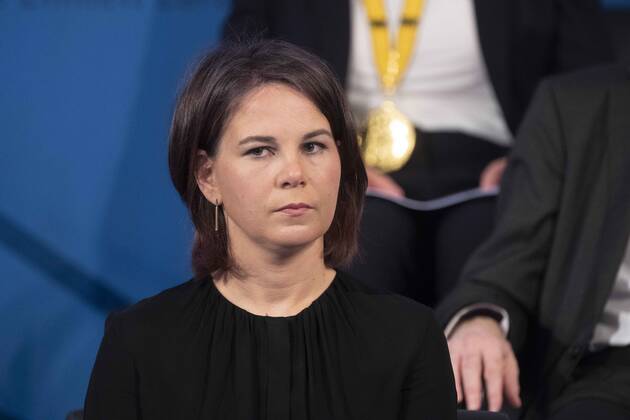 News Bilder des Tages Annalena BAERBOCK, Bärbock, (Buendnis 90 die Gruenen, Bündnis 90 die Grünen) , Bundesaussenministerin, Internationaler Karlspreis der Stadt Aachen, Verleihung im Rathaus der Stadt Aachen am 26.05.2022.