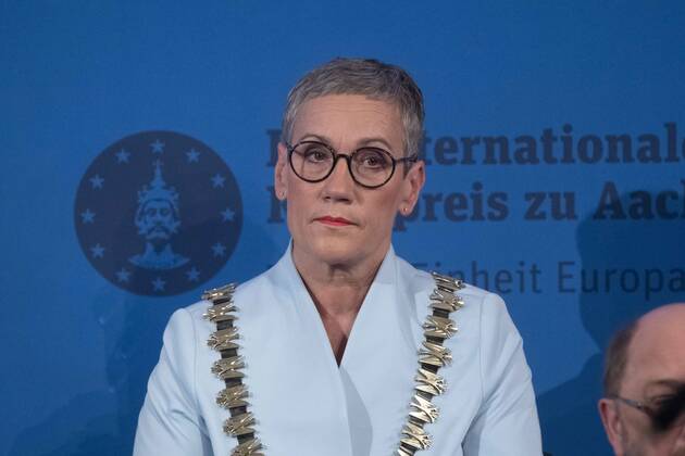 Sibylle KEUPEN, Oberbuergermeisterin der Stadt Aachen, Internationaler Karlspreis der Stadt Aachen, Verleihung im Rathaus der Stadt Aachen am 26.05.2022.