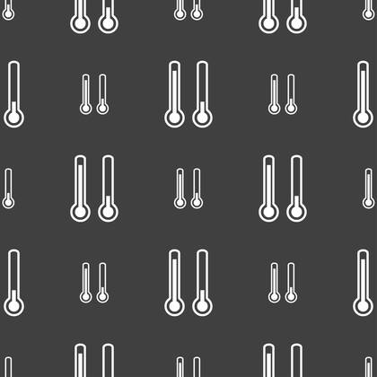 thermometer temperature icon sign. Seamless pan. Seamless pattern on a gray background. illustration , 20725762.jpg, design, flat, icon, isolated, pictogram, sign, symbol, background, web, air, health, drawing, nature, temperature, cold, weather, thermometer, meteorology, season, fahrenheit, celsius, high, hot, warm, measurement, instrument, medical, heat, winter, summer, medicine, measuring, mercury, indicator, degree, science, control, freeze, sunny, meteo, accuracy, storm, flooding, climate, natural, tide, medic, wind turbine,
