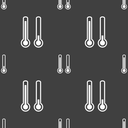 thermometer temperature icon sign. Seamless pattern on a gray background. illustration , 20733232.jpg, design, flat, icon, isolated, technology, sign, symbol, illustration, web, air, health, temperature, cold, weather, thermometer, meteorology, season, fahrenheit, celsius, high, hot, warm, measurement, instrument, medical, heat, winter, summer, medicine, measuring, mercury, indicator, degree, science, control, freeze, snowflake, low, chill, diagnostic, volumetric, up, accuracy, laboratory, climate, sun, natural, medic,