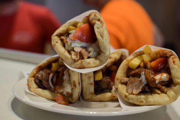 Greece: Popular street food Souvlaki prices soar under inflation A cook prepares the traditional street food Souvlaki Pitta in a restaurant. The price of Greece s most popular street food soar, as inflation has increased to around 10.7 percent in May from 10.2 percent in April, reaching its highest level in 28 years. Athens Greece Copyright: DimitrisxAspiotis