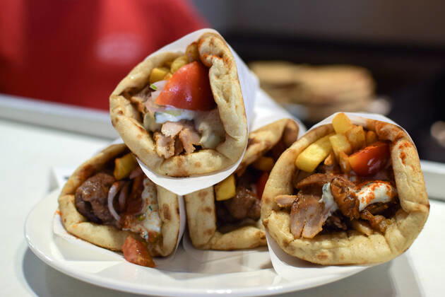 Greece: Popular street food Souvlaki prices soar under inflation A cook prepares the traditional street food Souvlaki Pitta in a restaurant. The price of Greece s most popular street food soar, as inflation has increased to around 10.7 percent in May from 10.2 percent in April, reaching its highest level in 28 years. Athens Greece Copyright: DimitrisxAspiotis