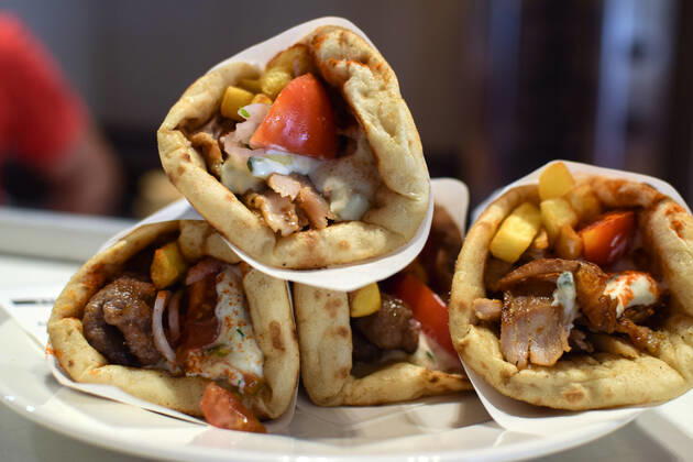 Greece: Popular street food Souvlaki prices soar under inflation A cook prepares the traditional street food Souvlaki Pitta in a restaurant. The price of Greece s most popular street food soar, as inflation has increased to around 10.7 percent in May from 10.2 percent in April, reaching its highest level in 28 years. Athens Greece Copyright: DimitrisxAspiotis