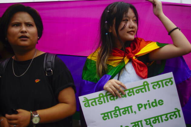 June 11, 2022, Kathmandu, Nepal: Hundreds of people from the LGBTIQ community participate in Nepalâ€⠢s pride parade month to celebrate their identities in Kathmandu, Nepal on Saturday, June 11, 2022. Kathmandu Nepal - ZUMAg200 20220611_zap_g200_009 Copyright: xSkandaxGautamx