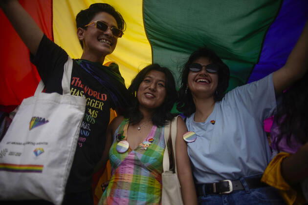 June 11, 2022, Kathmandu, Nepal: Hundreds of people from the LGBTIQ community participate in Nepalâ€⠢s pride parade month to celebrate their identities in Kathmandu, Nepal on Saturday, June 11, 2022. Kathmandu Nepal - ZUMAg200 20220611_zap_g200_007 Copyright: xSkandaxGautamx