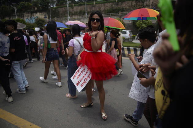 June 11, 2022, Kathmandu, Nepal: Hundreds of people from the LGBTIQ community participate in Nepalâ€⠢s pride parade month to celebrate their identities in Kathmandu, Nepal on Saturday, June 11, 2022. Kathmandu Nepal - ZUMAg200 20220611_zap_g200_001 Copyright: xSkandaxGautamx