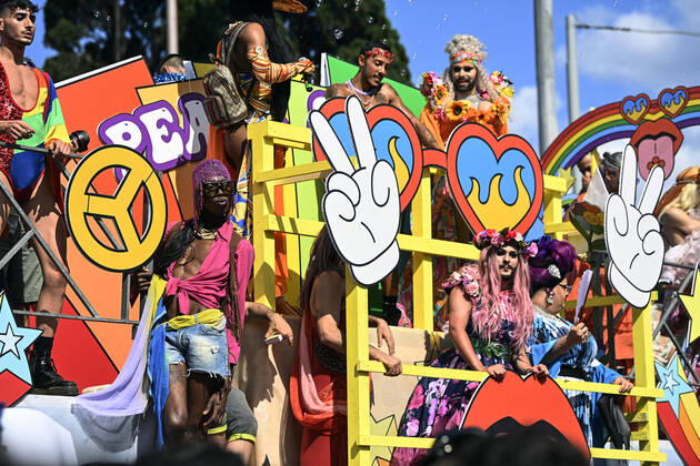 June 11, 2022, Rome: Members and supporters of the lesbian, gay, bisexual and transgender (LGBT) community take part in the Pride parade in Rome, Italy, 11 June 2022. ANSA RICCARDO ANTIMIANI Rome  - ZUMAa110 20220611_zaf_a110_007 Copyright: xRiccardoxAntimianix